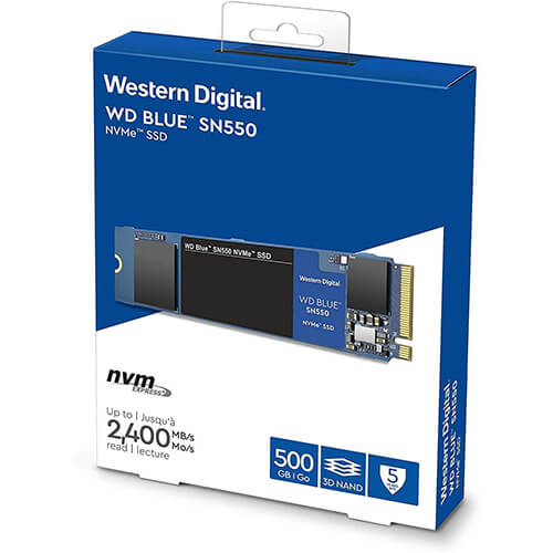 Ổ cứng SSD WD Blue SN550 500GB M.2 2280 1 SSD WD Blue SN550 500GB NVME M.2 2280 WDS500G2B0C